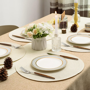 Style français Boho Table à manger napperons coton lin papier imperméable festonné Jute Fiesta napperons mariage cuisine utilisation - Product Image 3