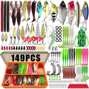 81-409 pièces de leurres artificiels durs (type grenouille, bouche de cheval, graines, poisson brillant, vairon) - Kit de pêche à la <span class=keywords><strong>carpe</strong></span> portable et durable - Product Image 5