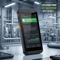 Terminal portable robuste antidéflagrant Android 14, étanche IP67, PDA pour l'inspection chimique et pétrolière