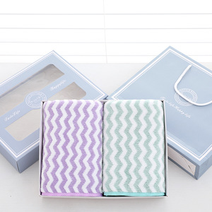 Jin Ao Coral Fleece Towel 300g Plain Weave Wedding <b>Gift</b> <b>Set</b> With Logo - Product Image 3