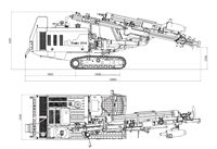 KT12 115-152mm Foreuse DTH intégrée à changement de tige automatique pour le forage de trous de dynamitage miniers