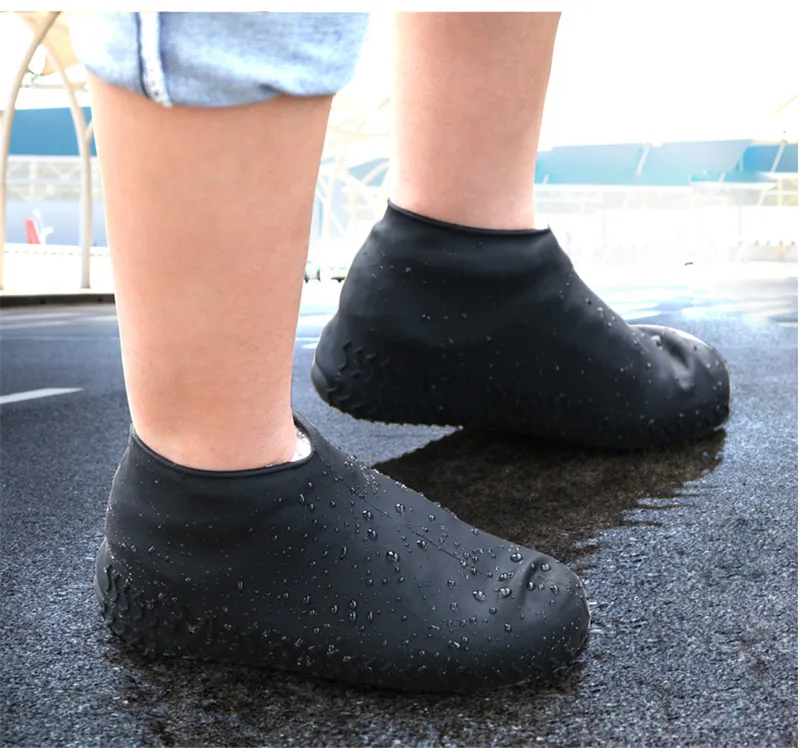 إعادة تدوير سيليكون المطر للجنسين أحذية رياضية غير الانزلاق مقاوم للماء العالمي ارتداء مقاومة واقي أحذية بلاستيك