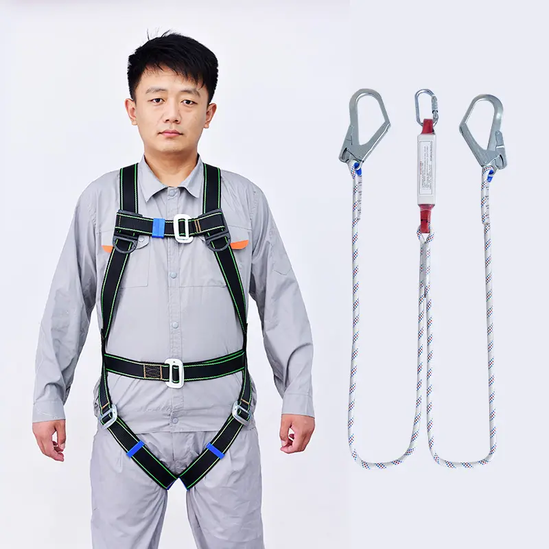 Safety harnesses with lanyard Full Body Aluminium Buckle Safety protective gear climbing harness safety belt fall protection
