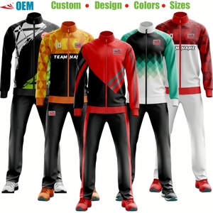 Chaqueta Deportiva al por Mayor para <span class=keywords><strong>Hombre</strong></span>, Mujer y Niño, Chaquetas de Entrenamiento de Invierno, Chaqueta Deportiva Personalizada con Cremallera para Equipo de Fútbol Rojo - Product Image 1