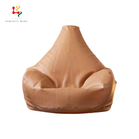 Sofá Moderno y Económico para Adultos, Sofá Tipo Puff de Lino y Vinilo, Silla Banana Extra Grande