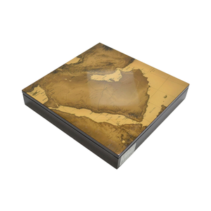 Caja de libros de madera oscura de buena calidad con logotipo grabado con láser y características en relieve para Decoración - Product Image 4