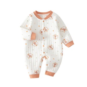 Combinaison en coton pour bébé, épaisse, en pur coton, unisexe, vêtements de nuit pour le printemps et l'automne - Product Image 5