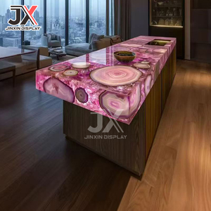 Tùy chỉnh hiện đại sang trọng pha lê tablebar nhà hàng thiết kế truy cập nhựa trong suốt bàn tiếp tân khách sạn Văn phòng cửa hàng đồ nội thất - Product Image 4