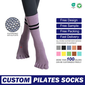 Chaussettes <span class=keywords><strong>de</strong></span> yoga à cinq doigts Chaussettes professionnelles antidérapantes Chaussettes <span class=keywords><strong>de</strong></span> sport d'intérieur Chaussettes <span class=keywords><strong>de</strong></span> pilates Automne Hiver Danse antibactérienne chaude - Product Image 1