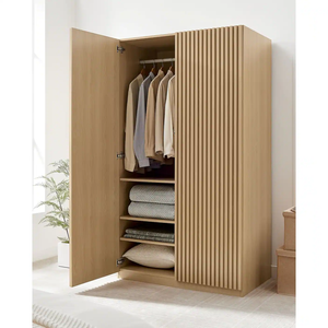 Armario Moderno Premium Ajustable con Acabado en Chapa de Roble Blanco, Gran Capacidad, para <span class=keywords><strong>Dormitorio</strong></span>, Villa, Apartamento, Sala de Estar - Product Image 4