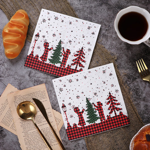 Prêt à expédier serviettes <span class=keywords><strong>en</strong></span> papier <span class=keywords><strong>de</strong></span> soie arbre décoratif père noël joyeux noël 2 plis 1/4 pli imprimé <span class=keywords><strong>serviette</strong></span> <span class=keywords><strong>de</strong></span> <span class=keywords><strong>table</strong></span> - Product Image 2