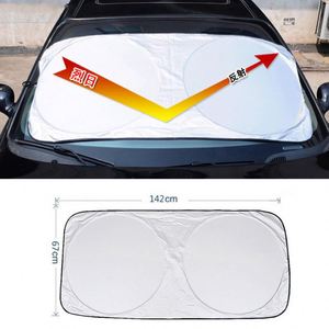 Yy584 Best Custom Printing Foldable Front Windshield Uv Pe Bubble <b>Sun</b> <b>Shades</b> Auto Cheap Double Circle Car Sunshade Logo - Product Image 4