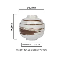 Bol en céramique japonais Home Restaurant Stew Soup Water-Proof Health-Preserving Steamed Egg Jar Bird's Nest Cup Dessert Bowls