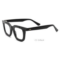 2024 rétro oeil verre bicolore lunettes Patchwork carré plein cadre lunettes de sécurité acétate optique lunettes cadres