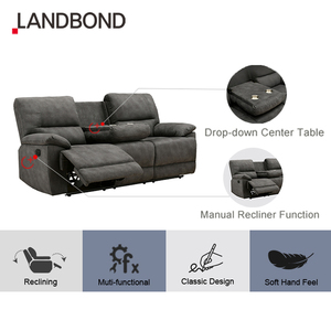 Canapé classique au design moderne pour salon, canapé inclinable double face en tissu, <span class=keywords><strong>2</strong></span> ou <span class=keywords><strong>3</strong></span> places, canapé inclinable de luxe pour la maison ou la villa - Product Image 3