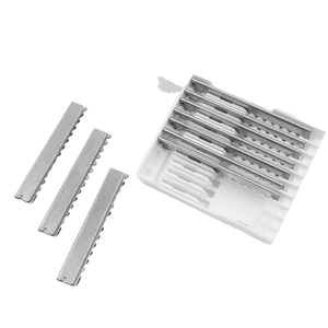 Lot de 10 lames de rechange en acier inoxydable à double tranchant pour rasoirs à usage unique pour la coupe des cheveux et des plumes - Product Image 1