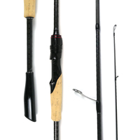 Canne à pêche L006 en carbone de 1,98 m, 2,1 m, 2,13 m, 2,4 m, action légère à moyenne, poignée EVA, pour la pêche en eau salée, la pêche à la ligne, la pêche au jigging et la pêche à la mouche.