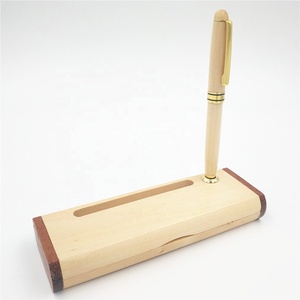 Office Gifts High End Quality Luxury Custom Maple Wooden Wood Pen with Wooden Pen Box