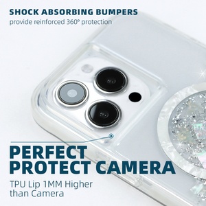 Funda de Teléfono Transparente 3 en 1 Anti-Amarillamiento de TPU, Funda Magnética Transparente a Prueba de Golpes para iPhone 16 15 14 13 12 Pro Max - Product Image 5