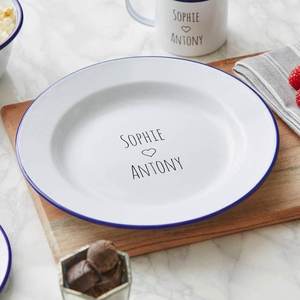 Assiette en émail rétro Xinhui, vaisselle jetable pour fondue, logo personnalisé imprimé, style nostalgique - Product Image 5