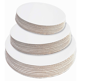 Precio al por mayor 4 6 8 10 12 14 pulgadas Rectángulo redondo Tablero de pastel corrugado blanco - Product Image 3