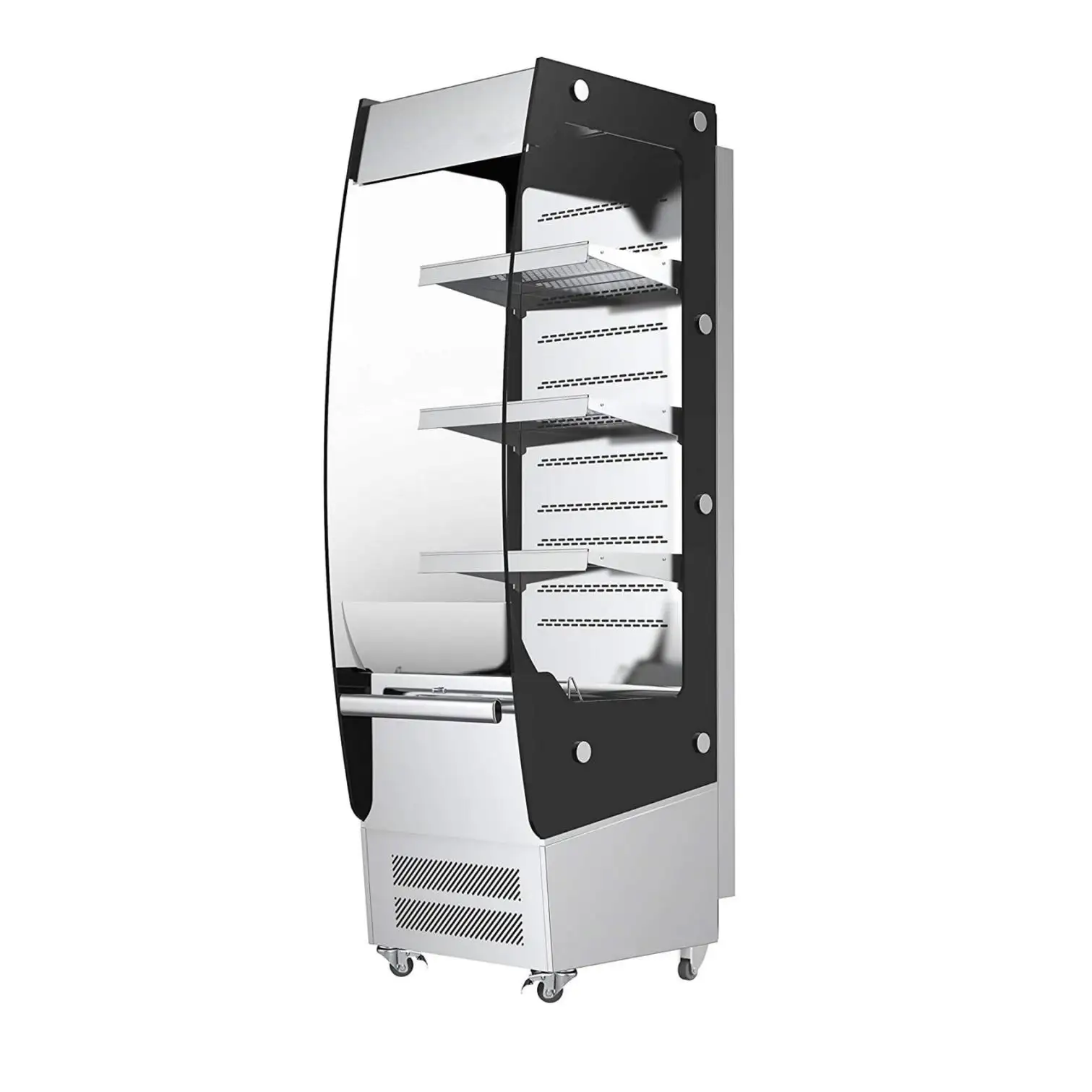 Supermercato air curtain merchandiser porta in vetro refrigerato frigorifero aperto promozione vetrina display aperto chiller