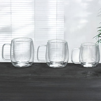 Ensemble de 2 tasses à expresso en verre à double paroi isolées, compatibles lave-vaisselle, technologie Heat Reveal, légères, pour dose simple