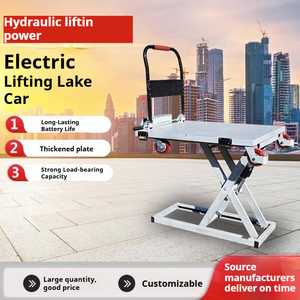 Grosir Pabrik 200kg Platform pengangkat elektrik gunting keranjang beban portabel untuk membawa troli Transfer kargo - Product Image 4