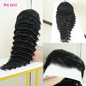 Parrucche Frontali in Pizzo Senza Colla con <span class=keywords><strong>Capelli</strong></span> Vietnamiti Grezzi, Parrucche Ricci Profondi Naturali Pre-Sfoltite 13x4, Parrucca Frontale in Pizzo HD 13x6 con <span class=keywords><strong>Capelli</strong></span> Indiani Grezzi - Product Image 3