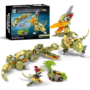 Nouveaux modèles de blocs de construction en plastique <span class=keywords><strong>Dino</strong></span>, jouets éducatifs DIY pour garçons - Product Image 3