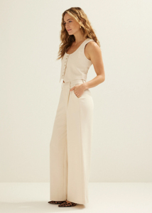 <span class=keywords><strong>Pantaloni</strong></span> a pieghe a gamba larga personalizzati 2024 autunno <span class=keywords><strong>pantaloni</strong></span> chino alla moda Casual dritti eleganti da lavoro da ufficio da donna <span class=keywords><strong>pantaloni</strong></span> da abito <span class=keywords><strong>Beige</strong></span> arricciati - Product Image 4