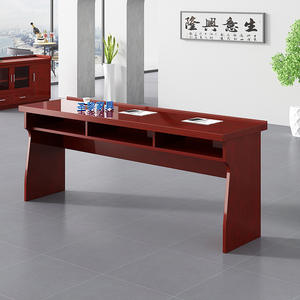 Table de conférence Saint-Lee rectangulaire en placage de bois massif, peinture à base d'eau, mobilier de bureau durable - Product Image 5