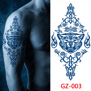 Autocollant de <span class=keywords><strong>tatouage</strong></span> personnalisé, logo de marque, imperméable, pour hommes et femmes, à base de plantes naturelles, genipine, jagua, <span class=keywords><strong>tatouage</strong></span> semi-permanent temporaire - Product Image 2