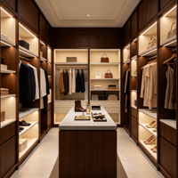 Système de rangement modulaire pour armoire et placard sur mesure de grande capacité pour toute la maison, pour un intérieur résidentiel moderne et luxueux