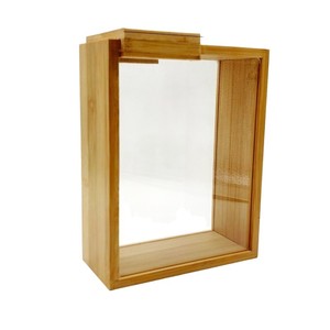 <b>Bamboo</b> Wood Grain Storage Box Rectangle Wooden Lid Food <b>Container</b> Kitchen Dispenser - Product Image 5