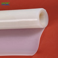 Soft Silicone Rubber Sheet White，50 A Durometer, High Temp,Adhesive Back 12  x12 inch, 1mm Thickness