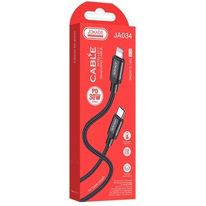 Câble KAKUSIGA Type C 30W PD à charge rapide et synchronisation des données pour iPhone Noir - Product Image 2