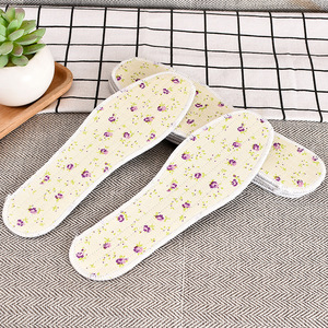 Semelles intérieures respirantes faites à la main pour hommes et femmes, toutes saisons, en coton et chanvre, désodorisantes, pour chaussures de sport, imprimé floral, été et hiver - Product Image 4