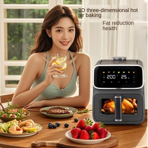 Friteuse carrée en acier inoxydable au design moderne et à usage domestique Four profond multifonctionnel antiadhésif à faible teneur en matière grasse avec source d'alimentation électrique - Product Image 6