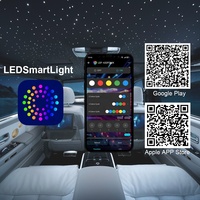 Sumber Cahaya LED Kompak Aluminium 18W RGBW Efek Kelap-Kelip Kontrol APP DMX512 Mesin Cahaya Serat Optik Proyektor Profesional