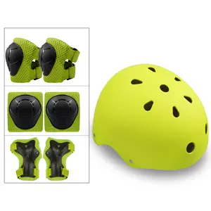 Groothandel 7 Stuks Set Kinderhelm Beschermende Kleding Kinderen Fiets Rijden Schaatsen Helm En Knie Pad Set