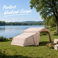 Grande tente gonflable à deux pièces, imperméable, portable, commerciale, familiale, pour le camping en plein air, tente gonflable de type chapiteau
