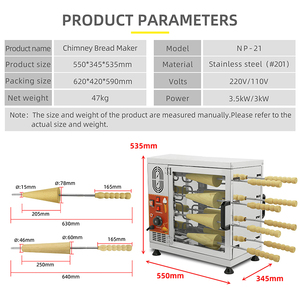 Máquina de Conos de Chimenea para Hornear Pasteles, 110V-220V, de Sobremesa - Product Image 5