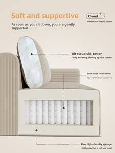 Nuevo Sofá Compacto de Compresión al Vacío 2025 para Sala de Estar, Dormitorio, Apartamento Pequeño, Estilo <span class=keywords><strong>Nube</strong></span> Crema, para Alquiler - Product Image 4