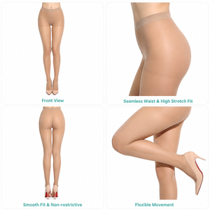 High Waist Control <strong>Top</strong> Women's Pantyhose Custom Transparent Summer Breathable Sheer Thin Nylon Tights High Quality Sexy - Product Image 4