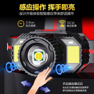 ไฟหน้า LED T6 2200Mh แบบชาร์จไฟได้พร้อมการชาร์จ USB สำหรับการตกปลากลางคืนกลางแจ้ง - Product Image 3
