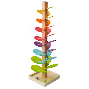 Rompecabezas de madera con forma de árbol musical arcoíris, juguete de ensamblaje con cuentas, reconocimiento de colores, educación temprana para niños de 2 a 4 años - Product Image 1