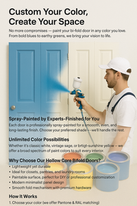 USA kho hiện đại màu trắng bằng gỗ Bifold cửa nội thất gỗ tủ quần áo bi-gấp cửa với con lăn - Product Image 6