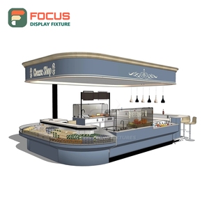 Étagère de présentation créative pour produits café, finition placage chêne, étagère à condiments, présentoir de café pour vitrine - Product Image 6