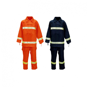 Combinaison de travail de sécurité haute visibilité réfléchissante comprenant une veste et un pantalon de sécurité pour usage industriel - Product Image 1